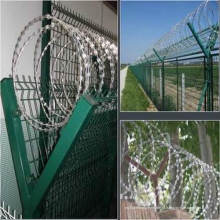 Plastic Airport Security Fence Top com Razor Wire Coil